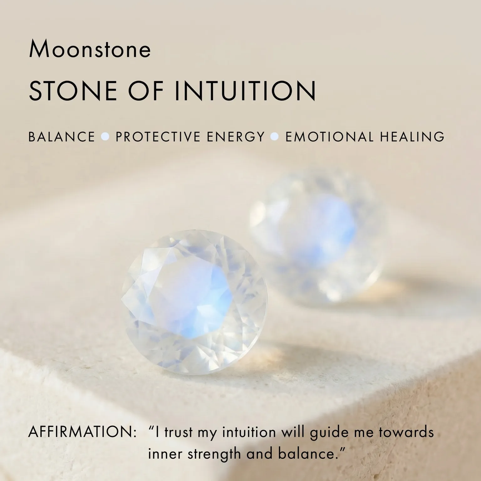 Fine Moonstone Lab Diamond Earrings - Bonny Hoops
