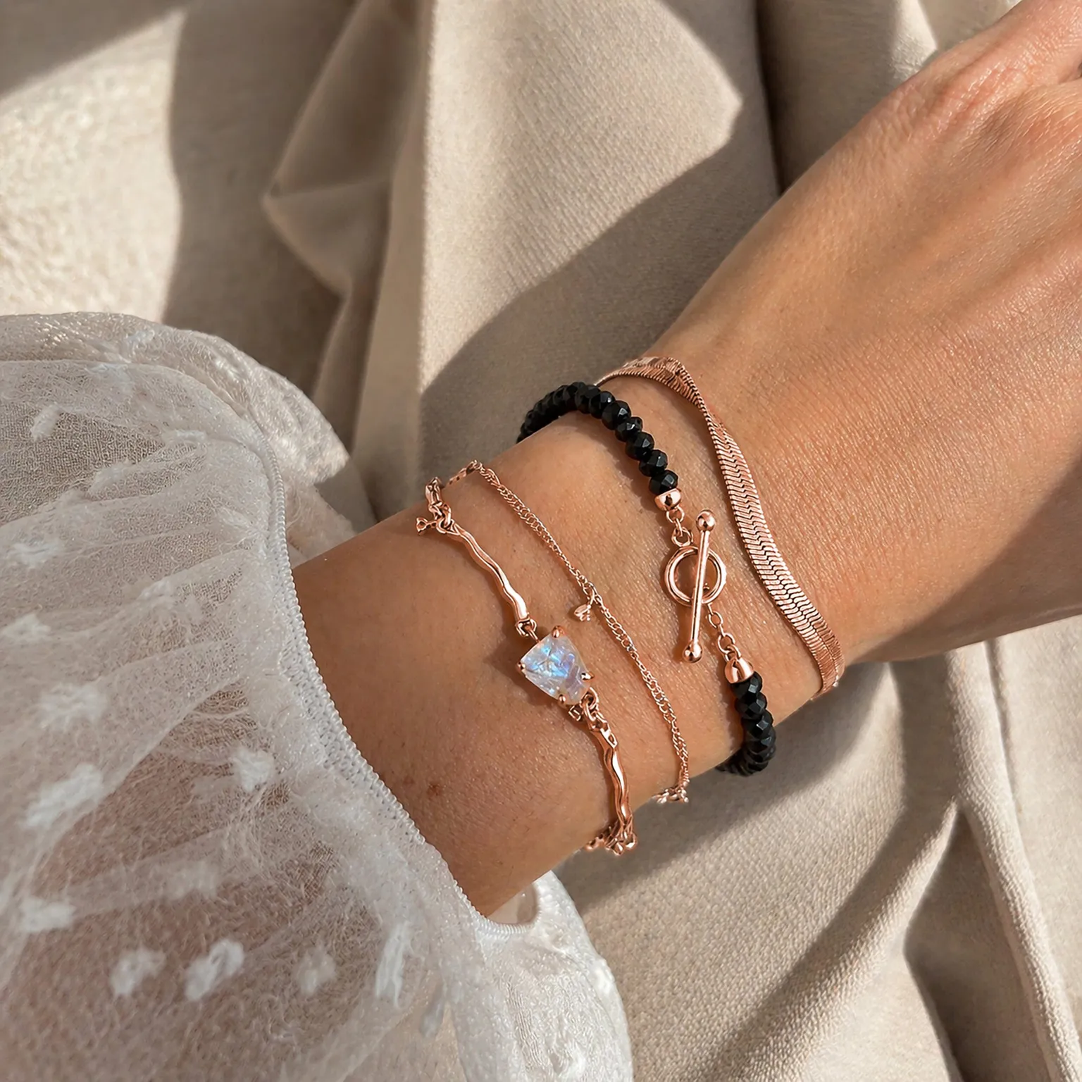 Moonstone Bracelet - Flow