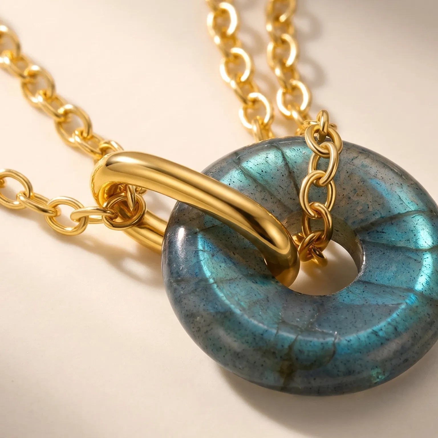 Labradorite Ora & Black Obsidian Heroine Necklaces