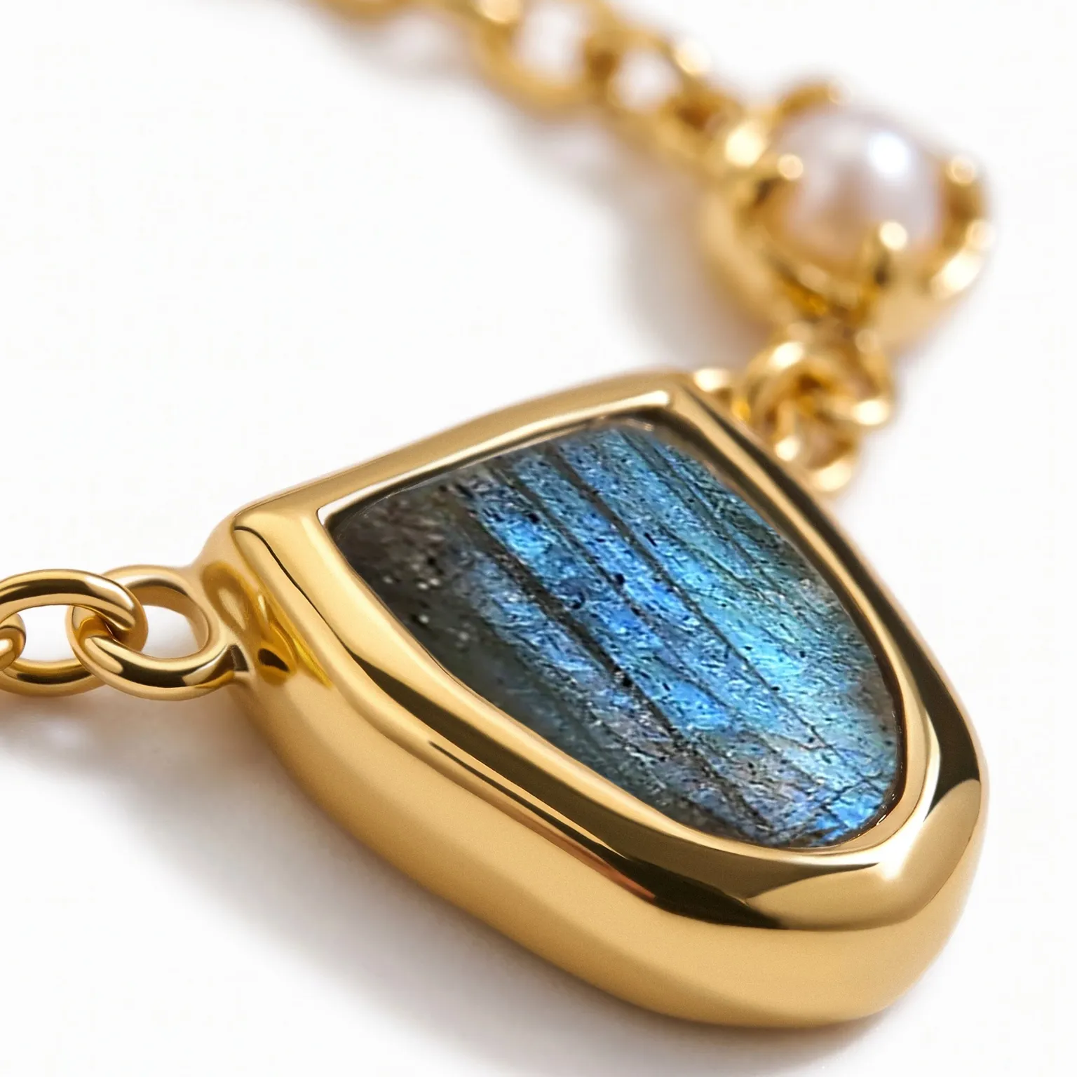 Labradorite Pearl Necklace - Heirloom