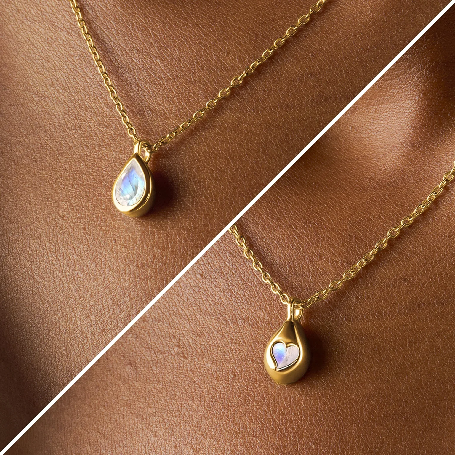 Moonstone Necklace - Hidden Heart