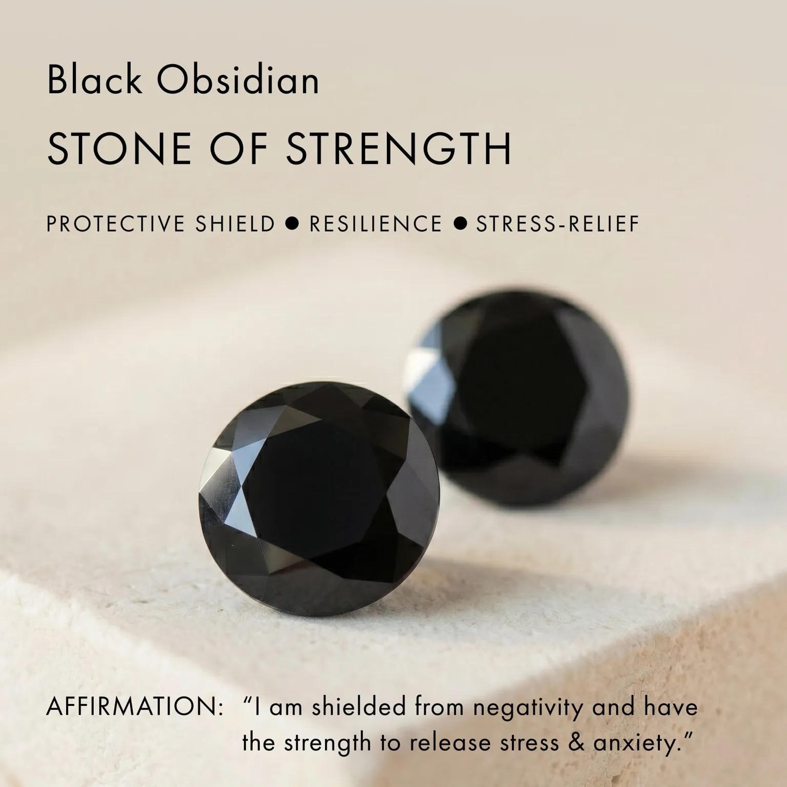 Black Obsidian Flow & Stardust Rings