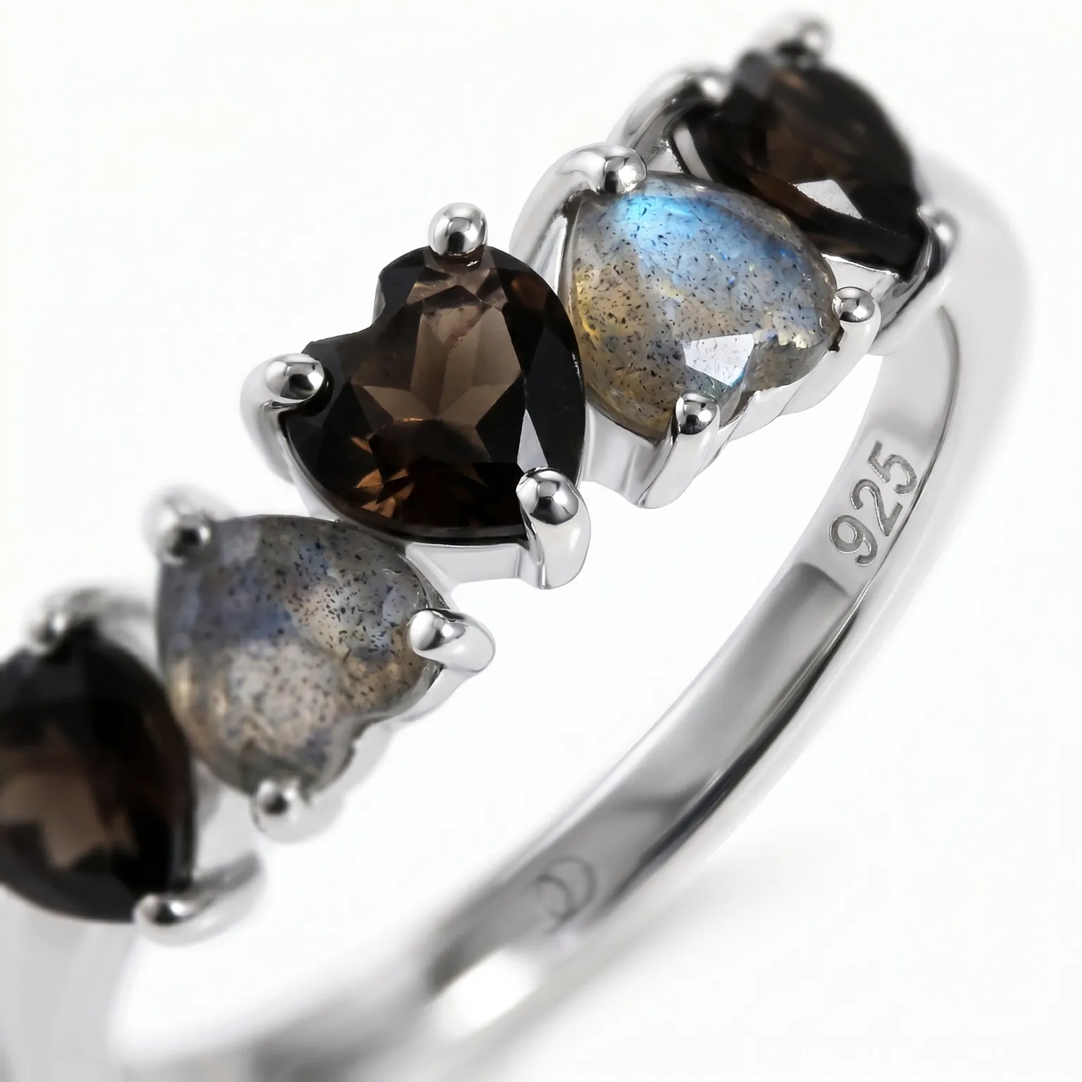 Black Obsidian Labradorite Ring - Crush