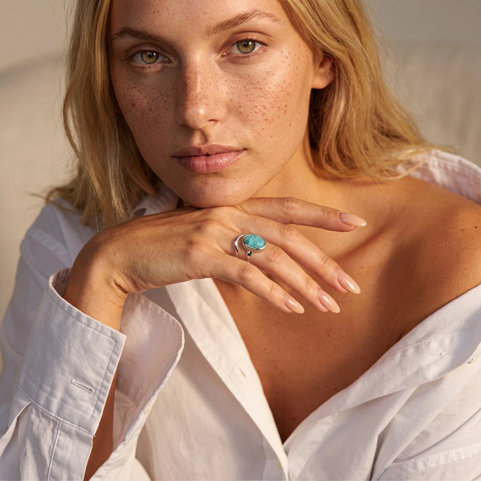 Amazonite Ring - Enfolded